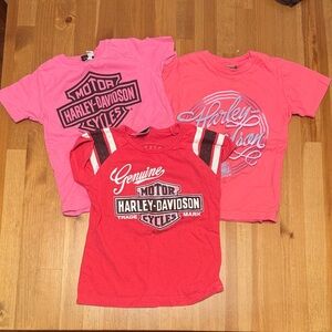 Lot of 3 Harley-Davidson Kids T-Shirts